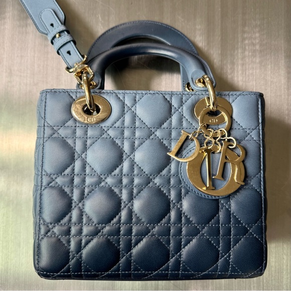 Christian Dior Gradient Small MyABCDior Lady Dior in Indigo/Blue - Picture 1 of 10